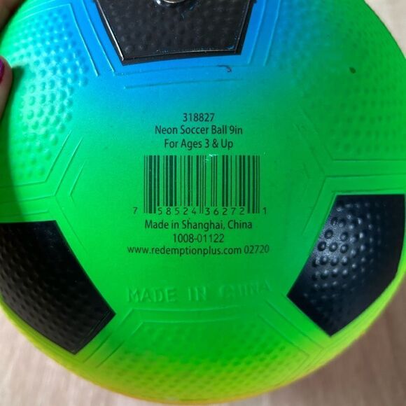 NWOT … REDEMPTION PLUS Neon Soccer Ball - Picture 2 of 2